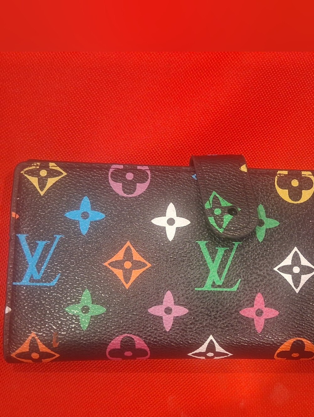 Louis Vuitton Preowned Black Multicolor Monogram Snap Wallet